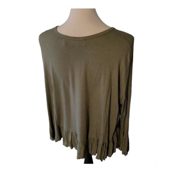 Vintage Havana Ruffled Scoop Neck Top size S - Picture 2 of 5
